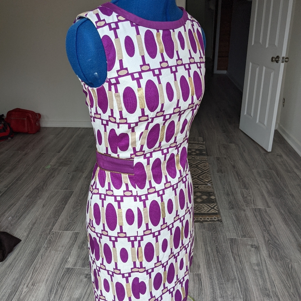 Pedro Del Hierro Geometric Dress Spanish Designer
